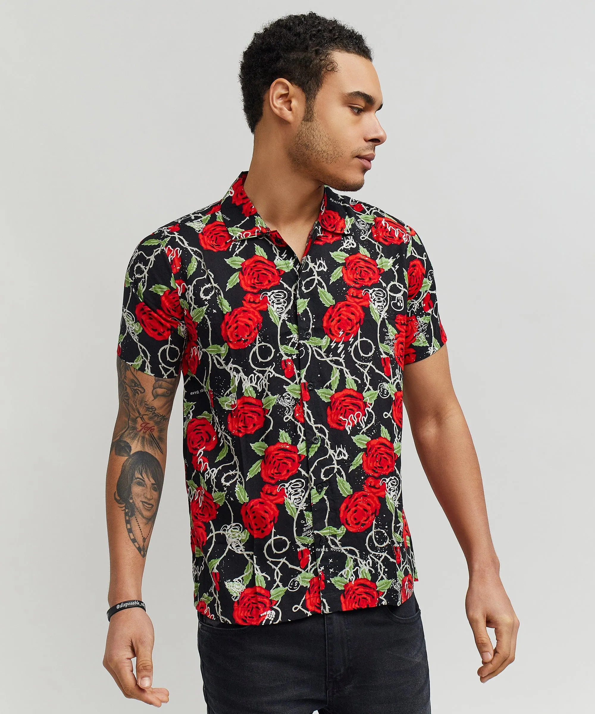 Harper Rose Allover Print Short Sleeve Shirt