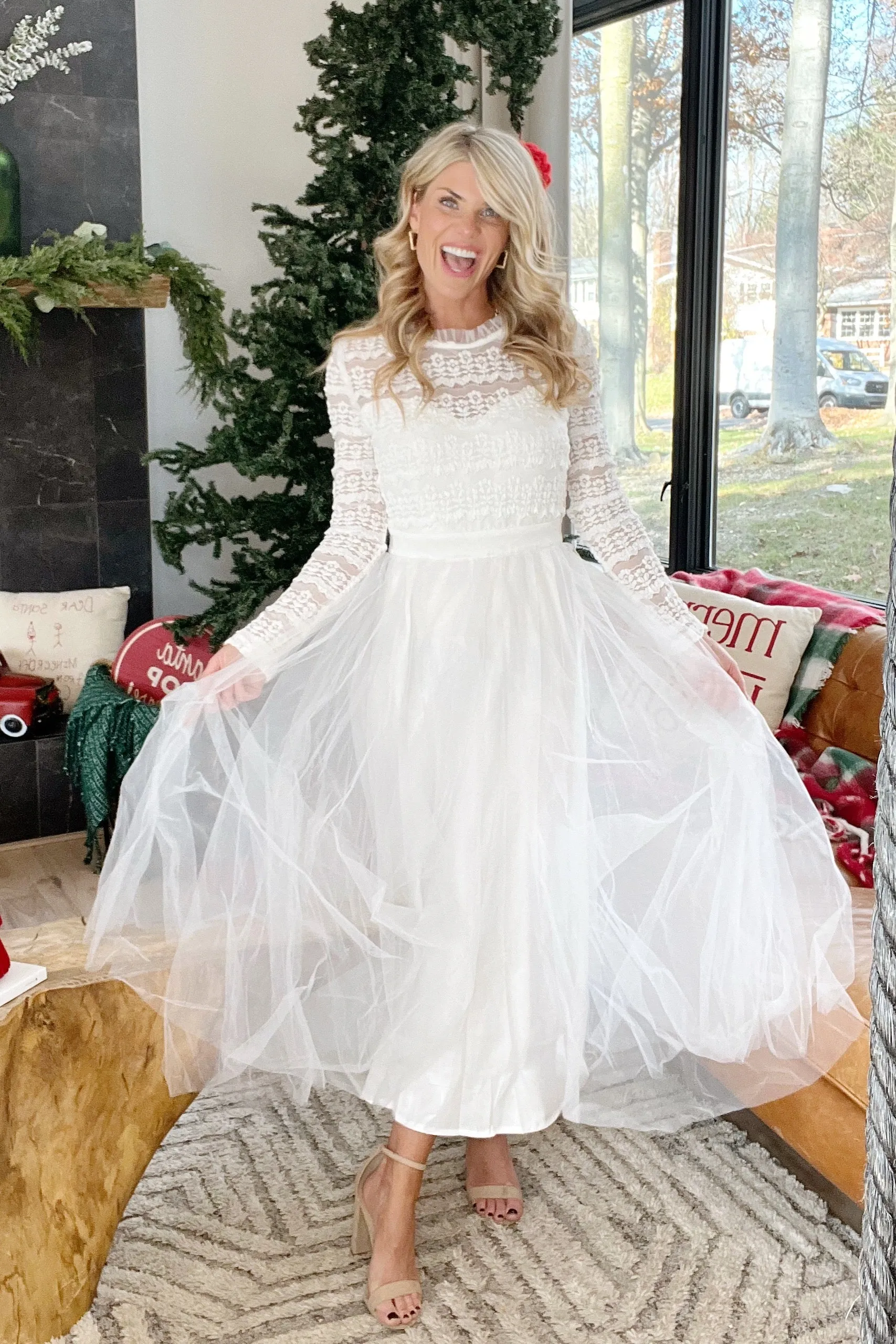 Ivory Lace Tulle Dress