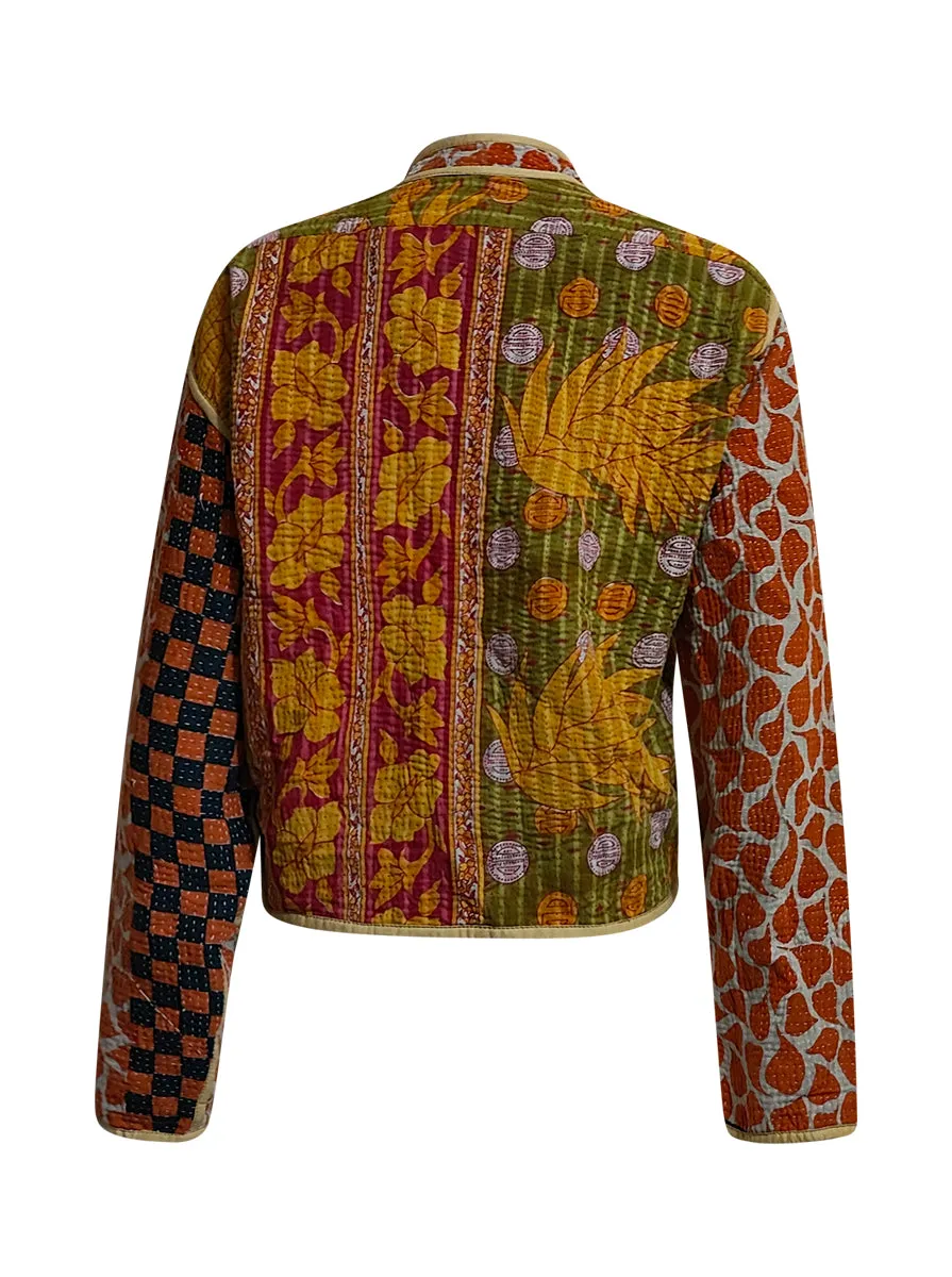 kantha vintage crop jacket prerna