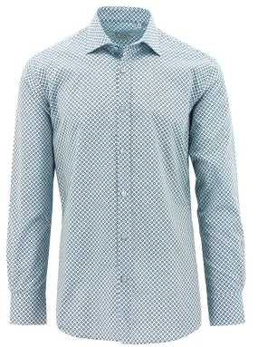 Liberty Casual Blue DIamond Print Shirt