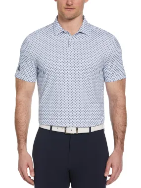 Men's Retro Geo Print Golf Polo