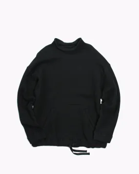 Mock LS Crew Fleece - Black