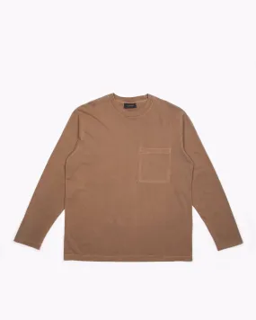 Natural Dyed Block LS Jersey - Bark