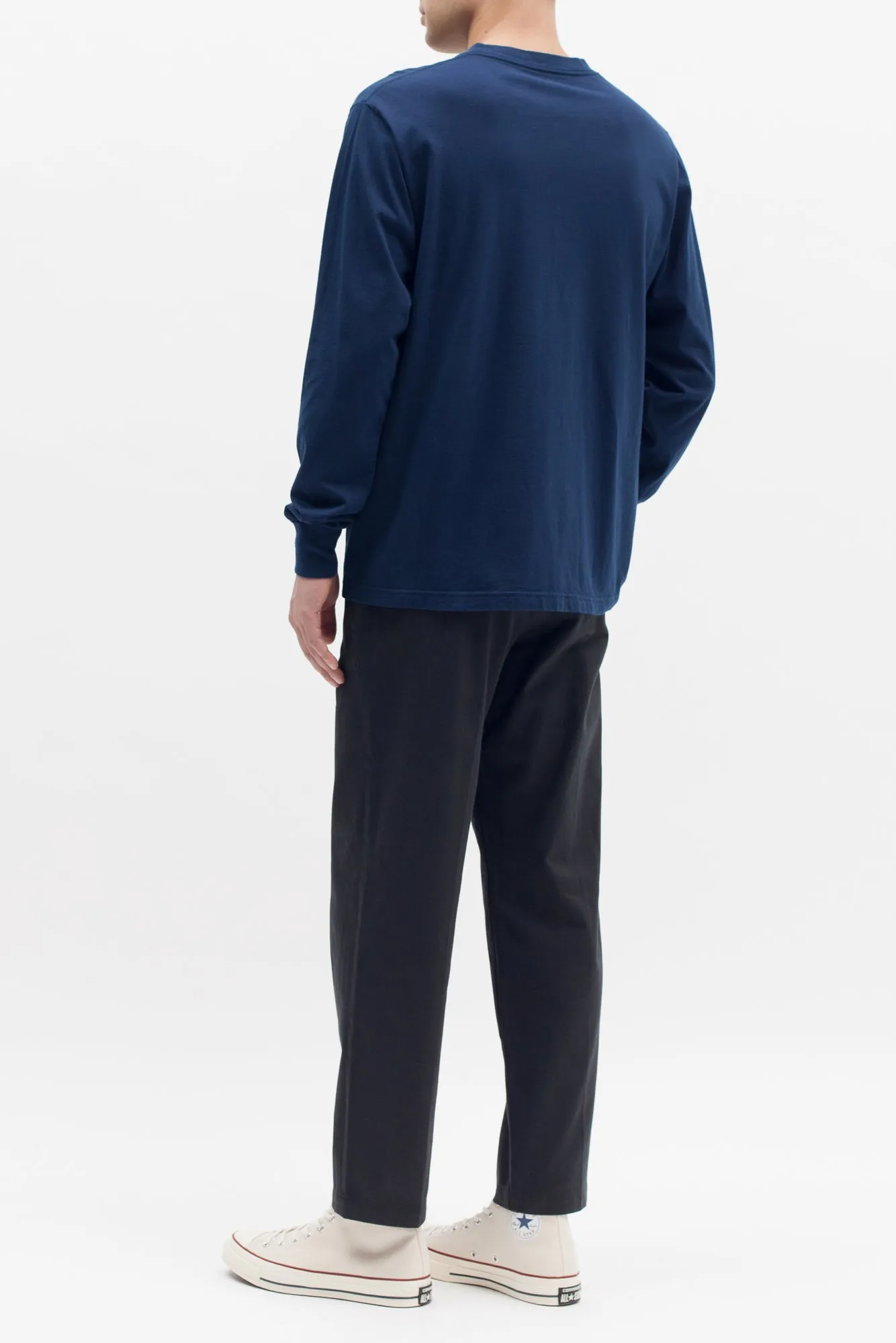 Natural Dyed Block LS Jersey - Navy