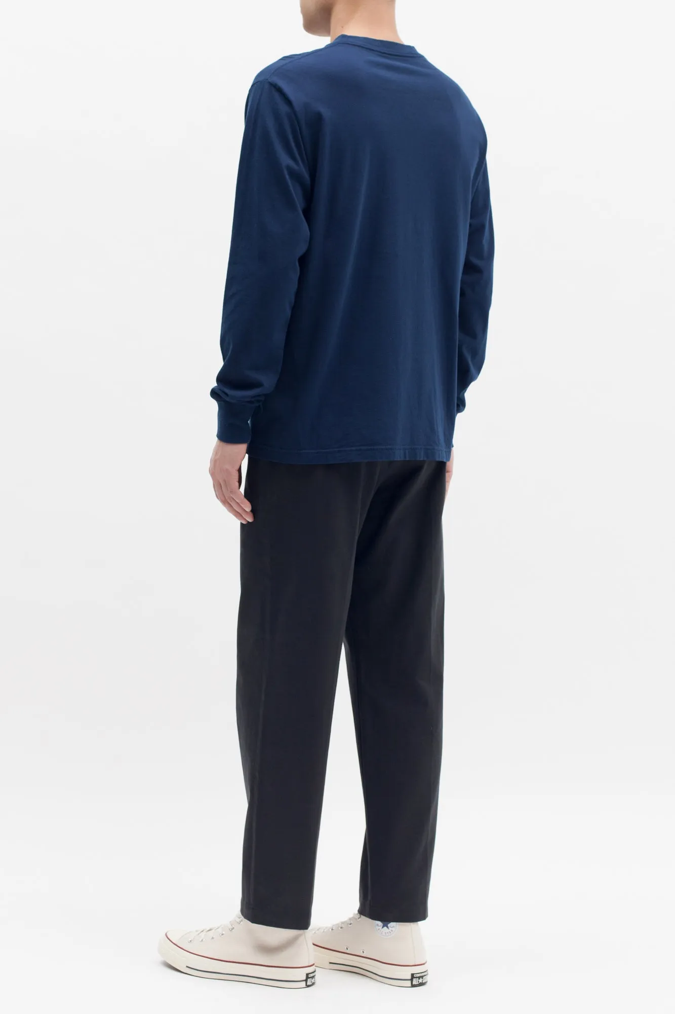 Natural Dyed Block LS Jersey - Navy