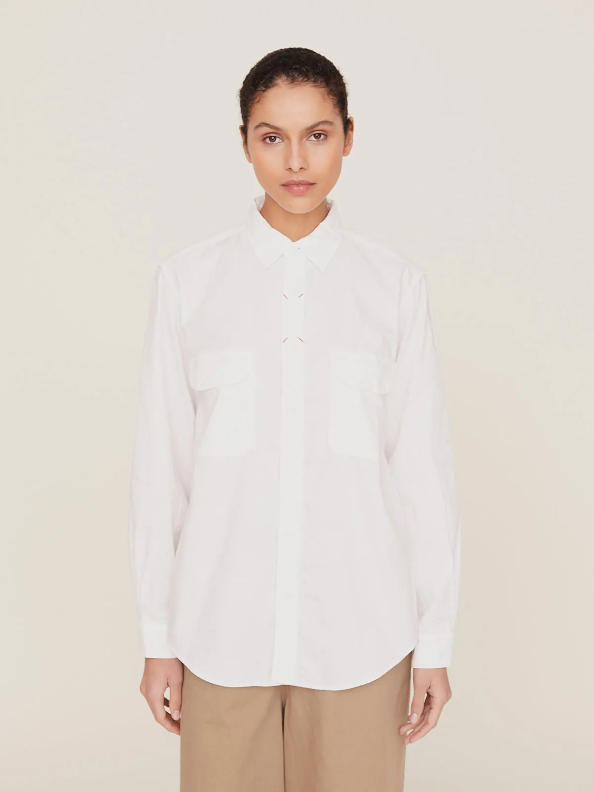 OX Clip Shirt in White