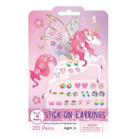 Pairs Unicorn Princess Stick On Earrings