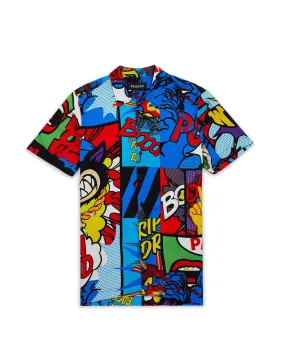 Plus Size Money Drip Allover Print Short Sleeve Shirt