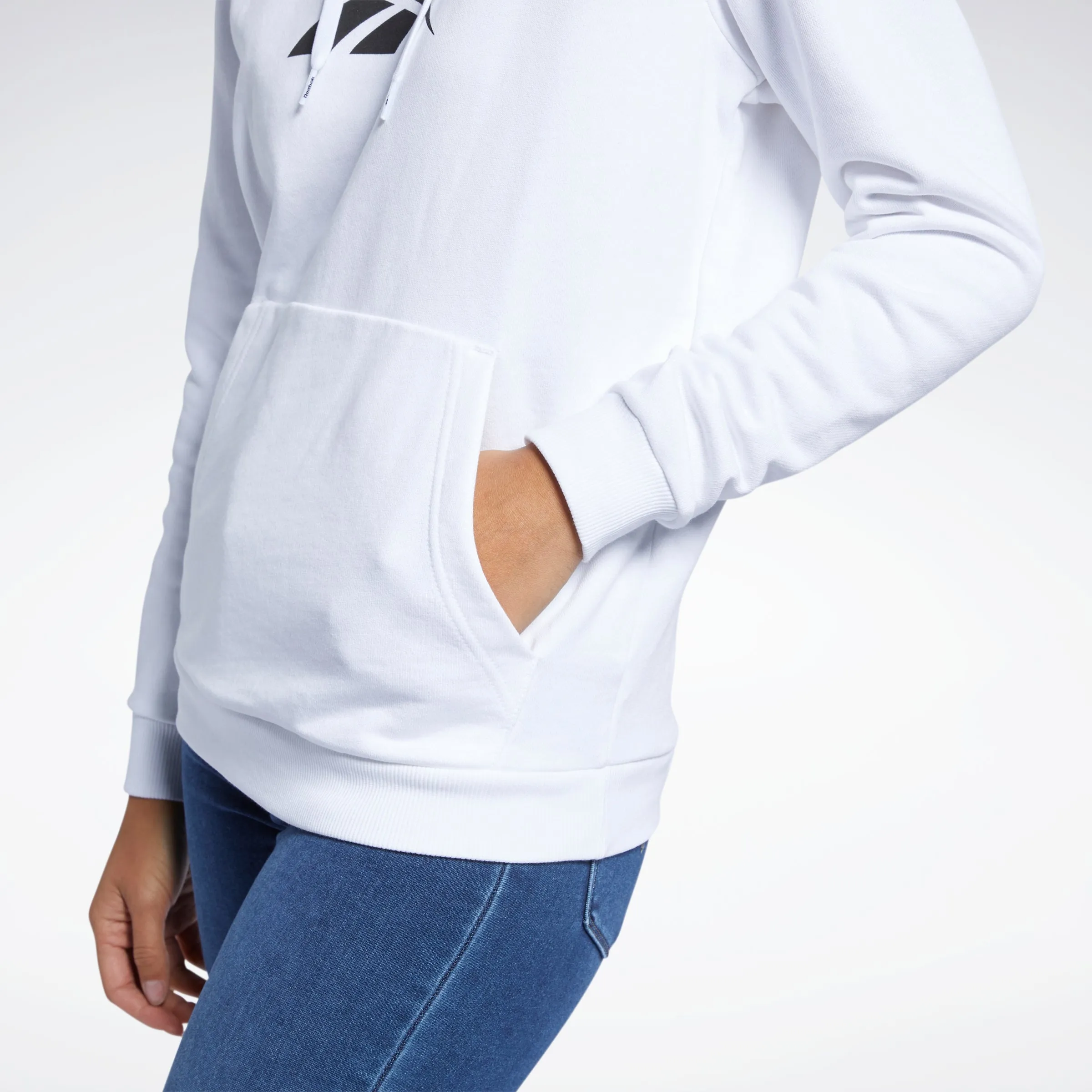 Reebok Apparel Women Classics Big Logo Hoodie White