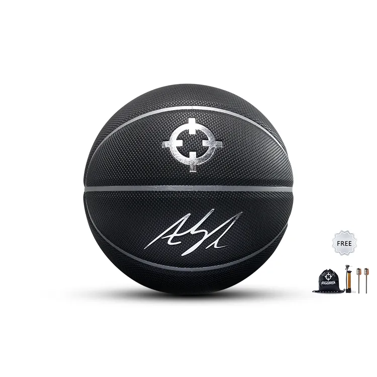 Rigorer Austin Reaves Signature Moisture Absorbent PU Basketball 'Black/Sliver'[Z123320110-7]