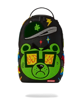 Sprayground Money Bear Mind Over Matter Backpack - Black / Green / Yellow