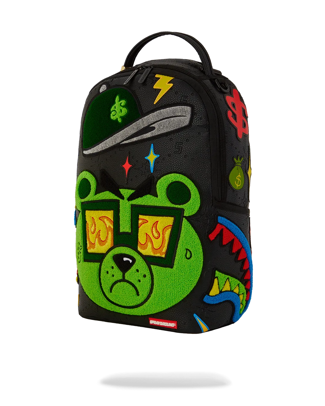 Sprayground Money Bear Mind Over Matter Backpack - Black / Green / Yellow