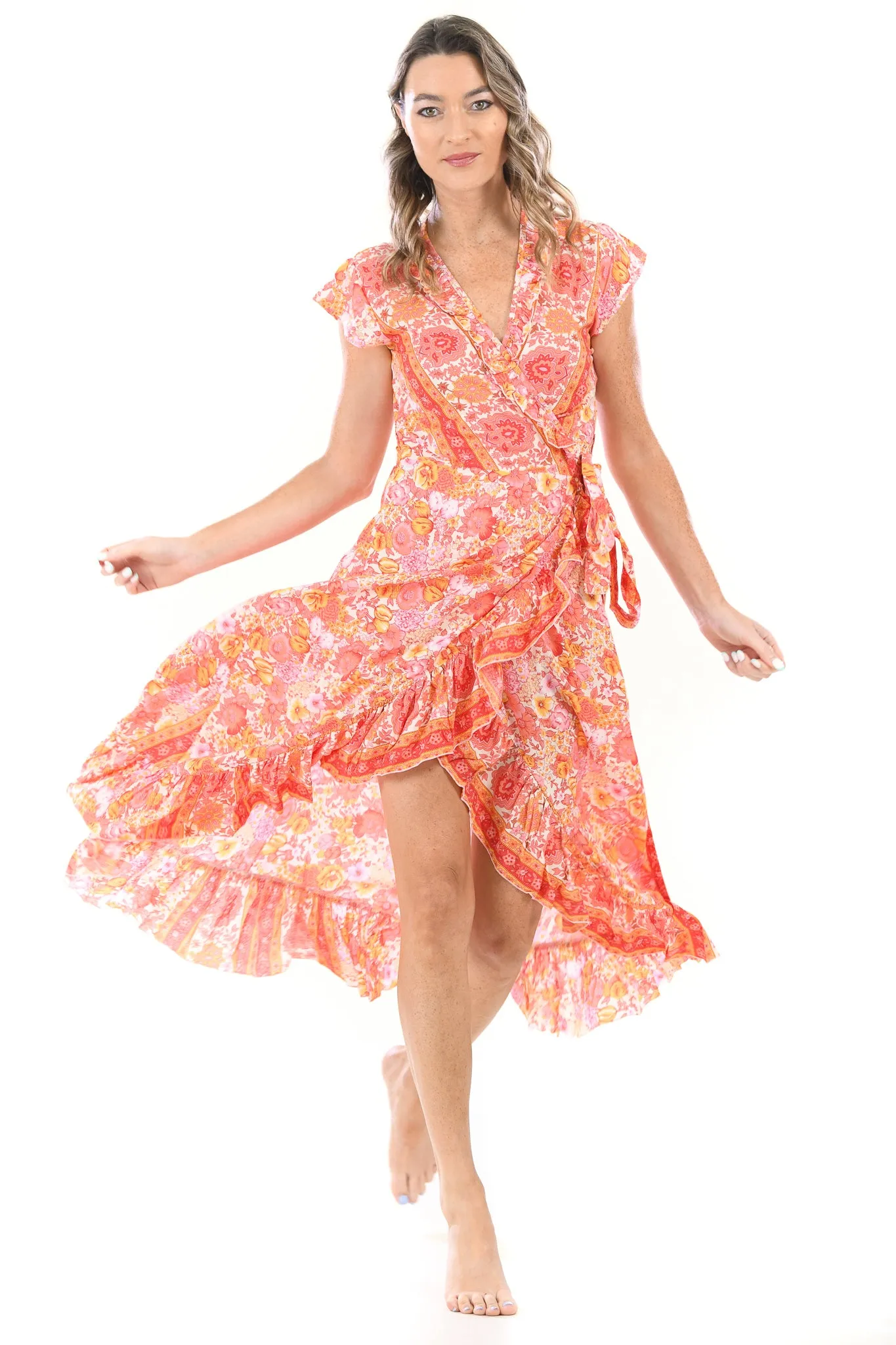 Voyager Dress / Tangerine Floral