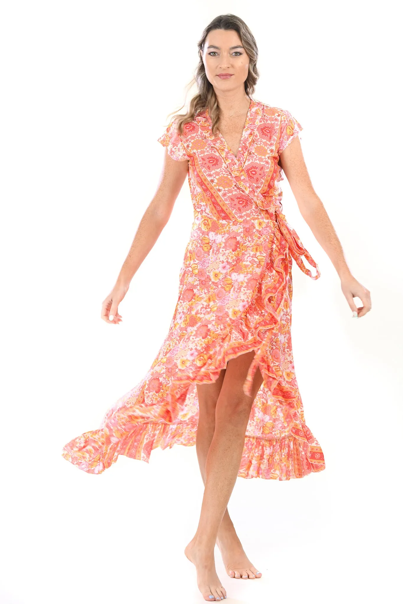 Voyager Dress / Tangerine Floral