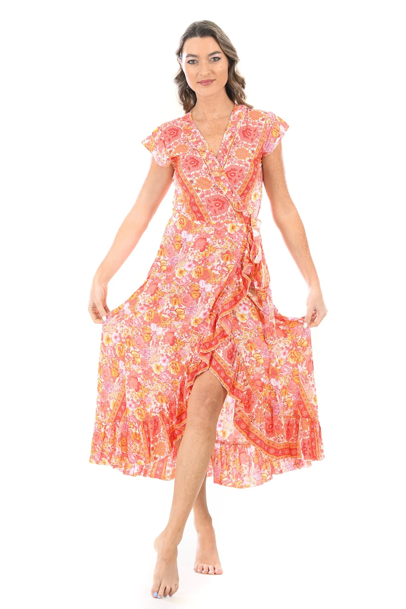 Voyager Dress / Tangerine Floral