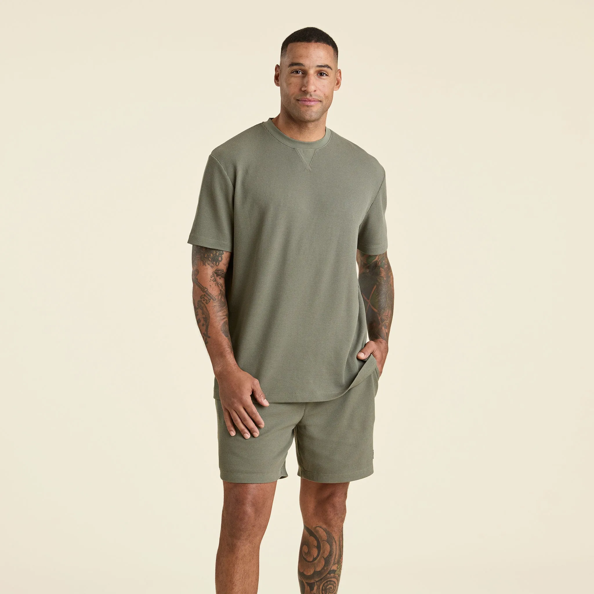 Waffle T-Shirt | Olive