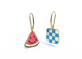 Watermelon Picnic Drop Earrings