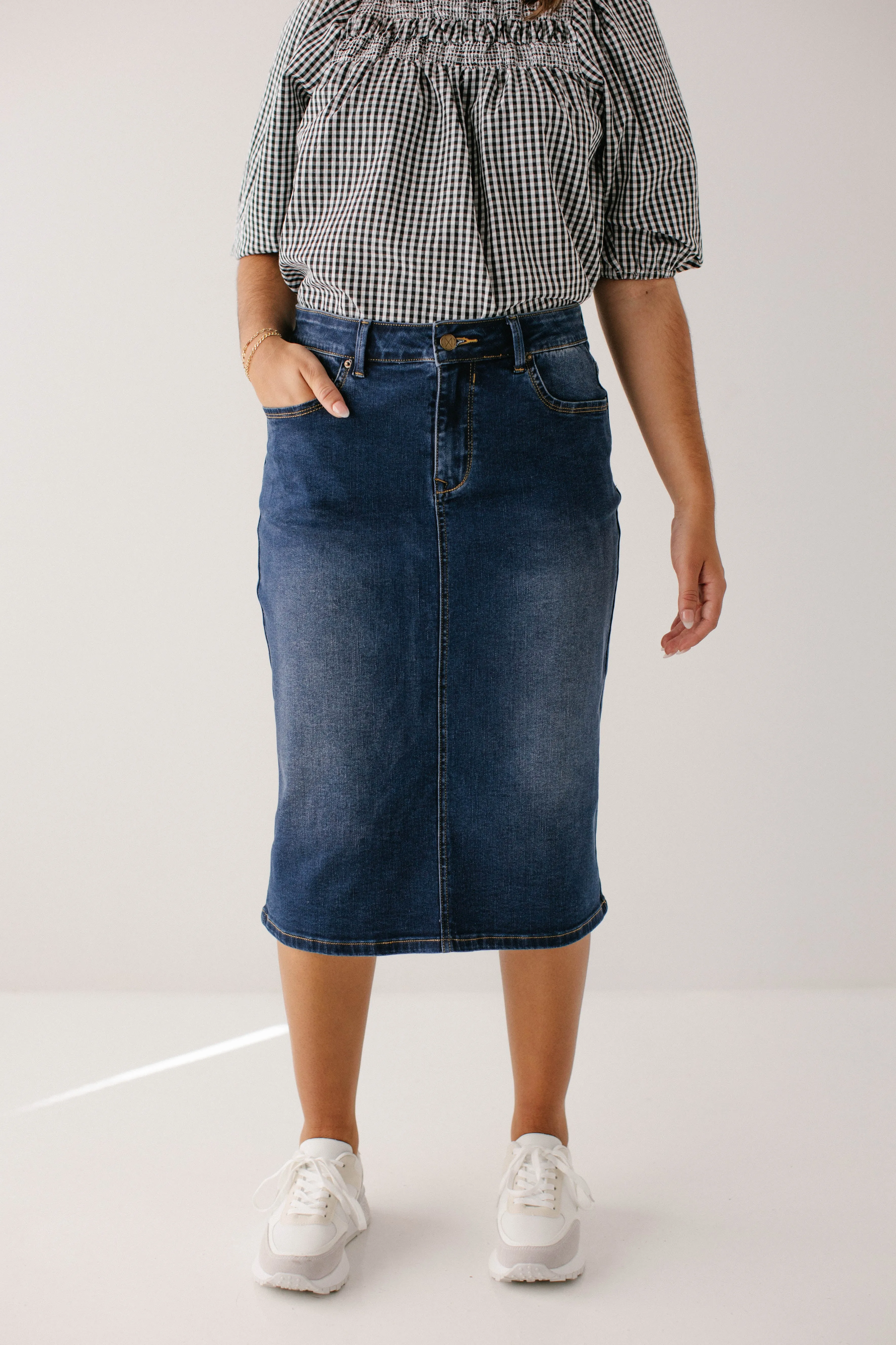 'Wren' Classic Denim Skirt