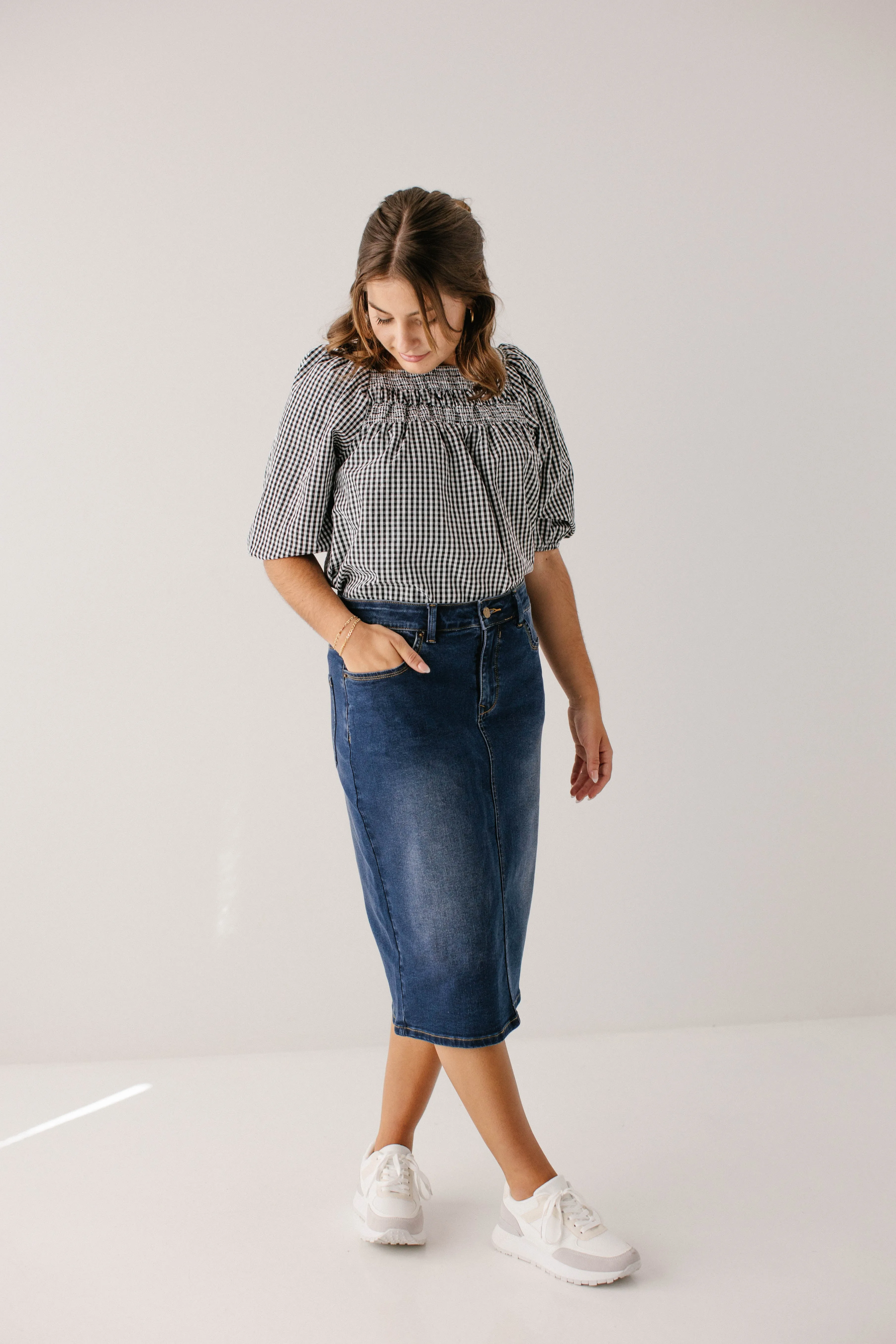 'Wren' Classic Denim Skirt